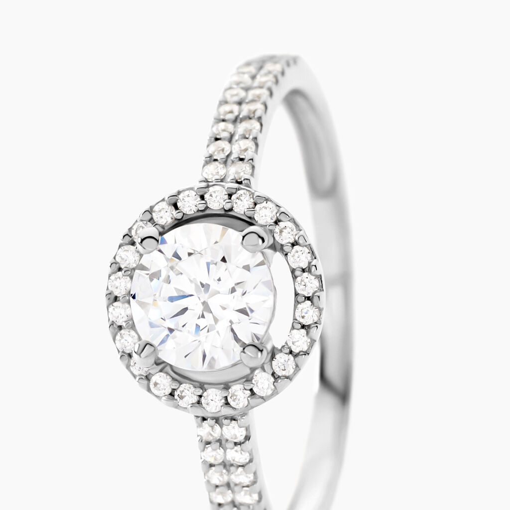 Bague Stelila Or Blanc Oxyde De Zirconium - Bagues Solitaire Femme | Marc Orian