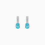 Boucles D'oreilles Puces Josefa Argent Blanc Oxyde De Zirconium - Puces Femme | Marc Orian