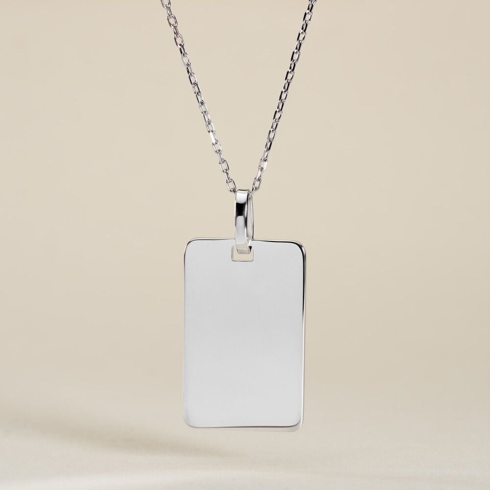 Pendentif Leyel Argent Blanc - Bijoux personnalis&eacute;s Famille | Marc Orian