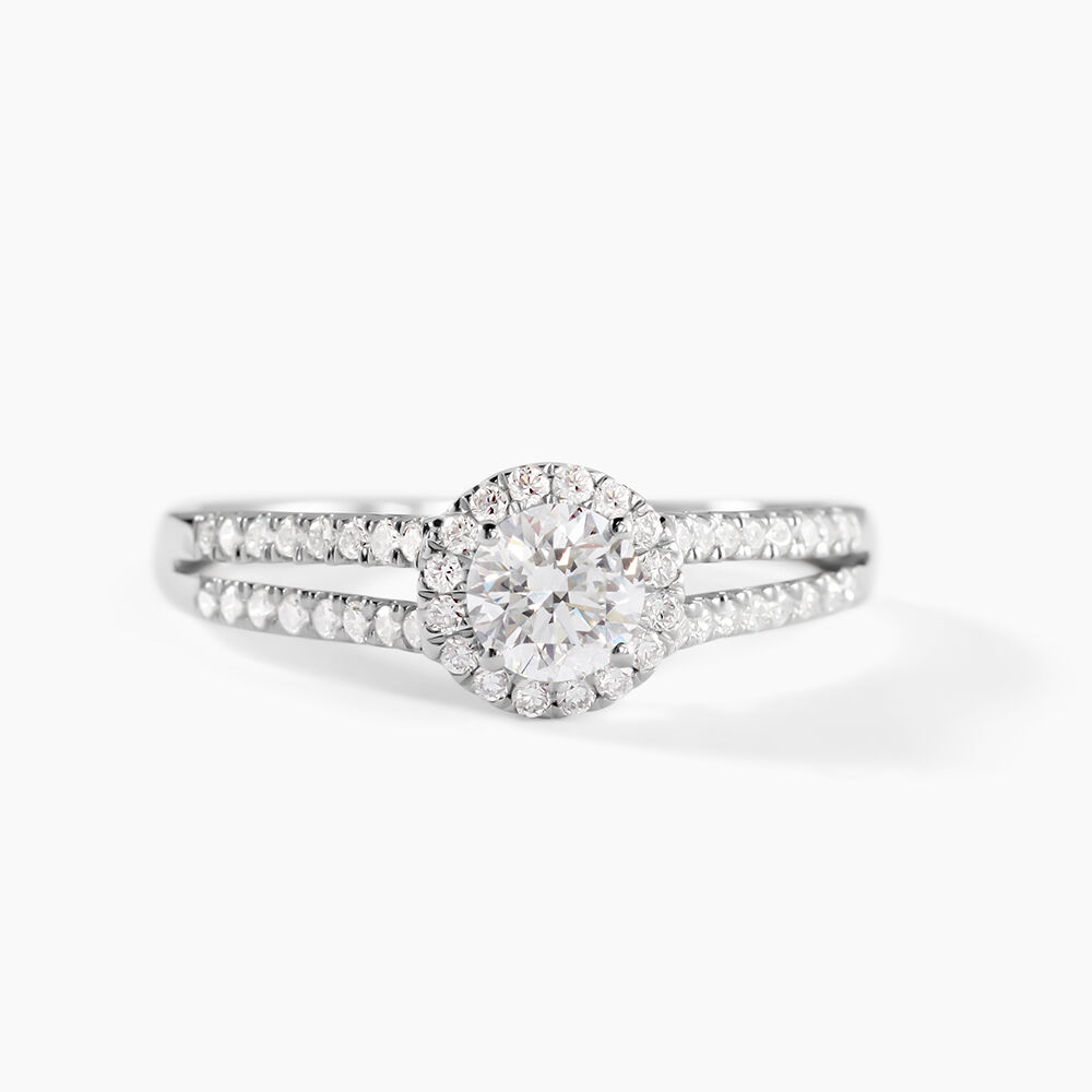 Bague Sosanna Platine Blanc Diamant Synth&eacute;tique - Solitaires Femme | Marc Orian