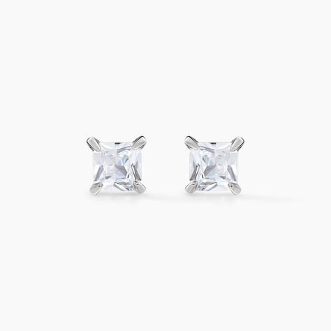 Boucles D'oreilles Puces Alys Argent Blanc Oxyde De Zirconium - Puces Femme | Marc Orian