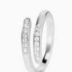 Bague Ajustable Mendel Argent Blanc Oxyde De Zirconium - Bijoux fantaisie Femme | Marc Orian