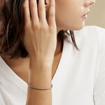Bracelet Jany Maille Palmier Or Blanc - Bracelets mailles Femme | Marc Orian