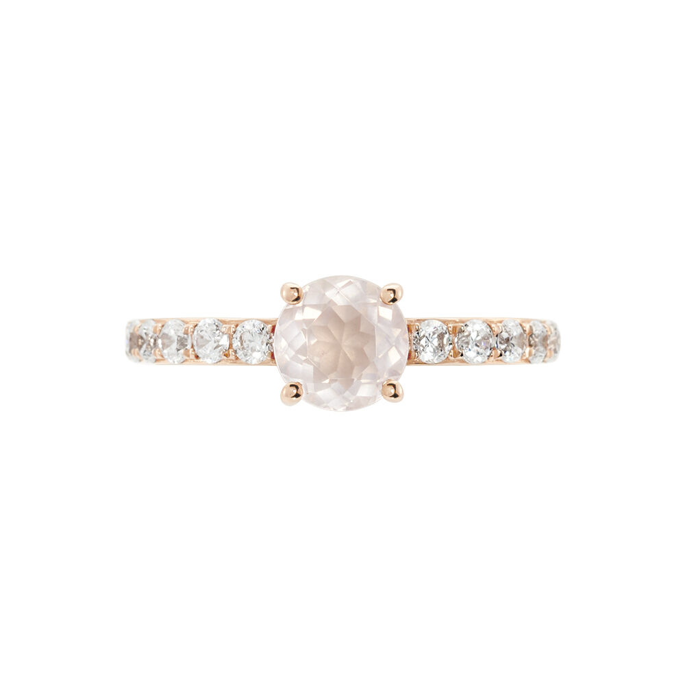 Bague Or Rose Monroe Quartz Oxydes De Zirconium - Bagues avec pierre Femme | Marc Orian