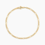 Bracelet Cameo Maille Alternee 1/3 Or Jaune - Bracelets mailles Femme | Marc Orian