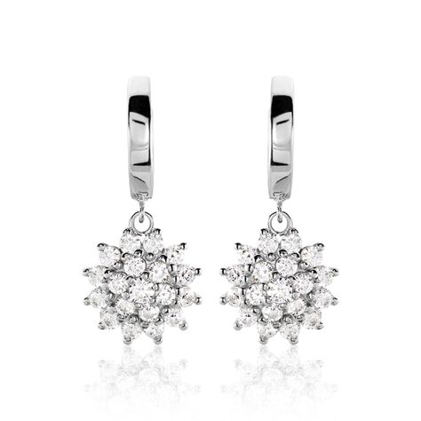 Créoles Argent Blanc Maximille Oxydes De Zirconium - Créoles Femme | Marc Orian
