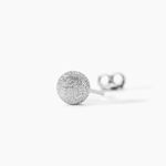 Boucles D'oreilles Puces Ayana Argent Blanc - Puces Femme | Marc Orian