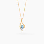 Collier Or Jaune Sagesse Topaze Oxydes De Zirconium - Colliers avec pierres Femme | Marc Orian