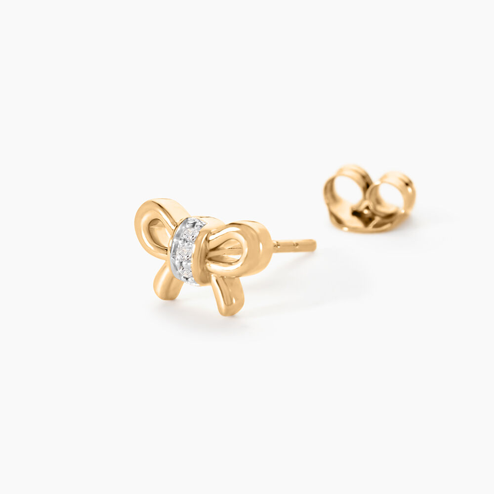Boucles D'oreilles Puces Hisae Plaqu&eacute; Or Jaune Oxyde De Zirconium - Puces Femme | Marc Orian