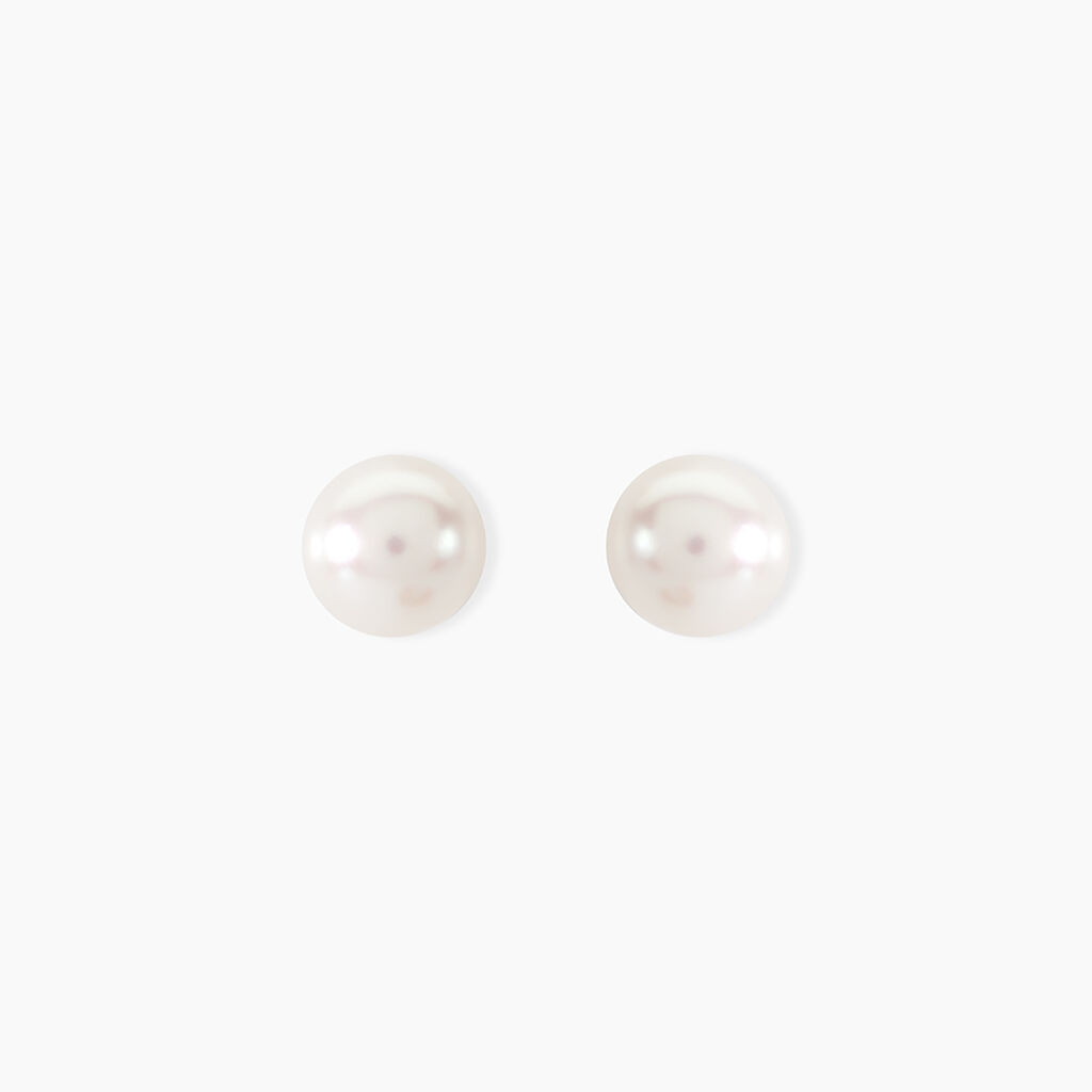 Boucles D'oreilles Puces Ursulina Or Jaune Perle De Culture - Boucles d'oreilles mariage Femme | Marc Orian