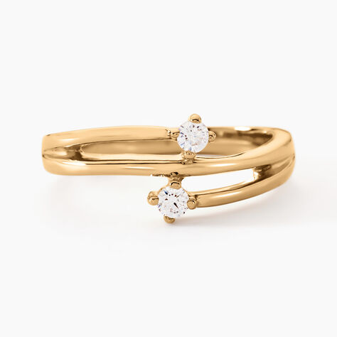 Bague Ana-lou Plaque Or Jaune Oxyde De Zirconium - Bagues avec pierre Femme | Marc Orian