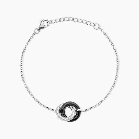 Bracelet Dina Argent Blanc C&eacute;ramique Et Oxyde De Zirconium - Bracelets Anneaux Entrelaces Femme | Marc Orian