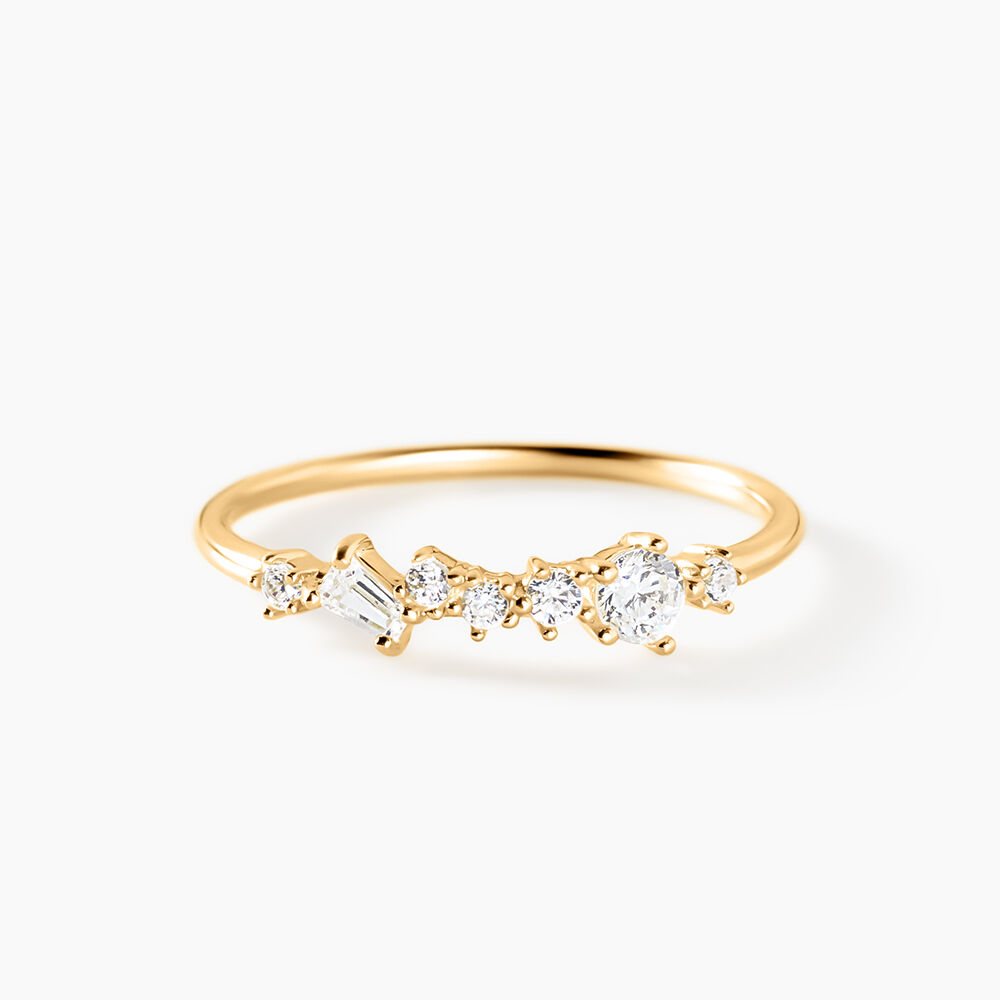 Bague Divine Or Jaune Oxyde De Zirconium - Solitaires Femme | Marc Orian