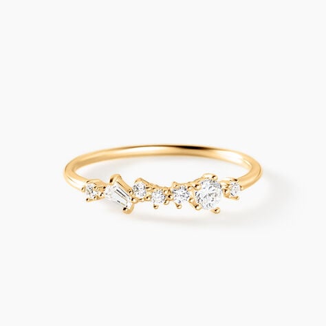 Bague Divine Or Jaune Oxyde De Zirconium - Solitaires Femme | Marc Orian