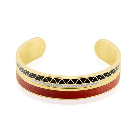 Bracelet Jonc Imagine Victoriano Acier Jaune Strass - Bracelets cuir Femme | Marc Orian