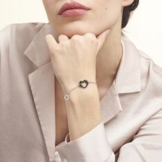 Bracelet Anissa Argent Blanc Céramique Et Oxyde De Zirconium - Bracelets chaînes Femme | Marc Orian