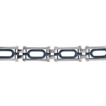 Bracelet Jourdan Wild Acier Blanc Et Bleu - Bracelets cha&icirc;nes Homme | Marc Orian