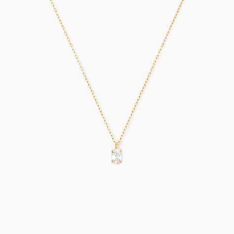 Collier Husam Or Jaune Oxyde De Zirconium - Colliers solitaires Femme | Marc Orian