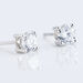 Boucles D'oreilles Puces 4 Griffes Or Blanc Diamant Synthetique - Puces Femme | Marc Orian