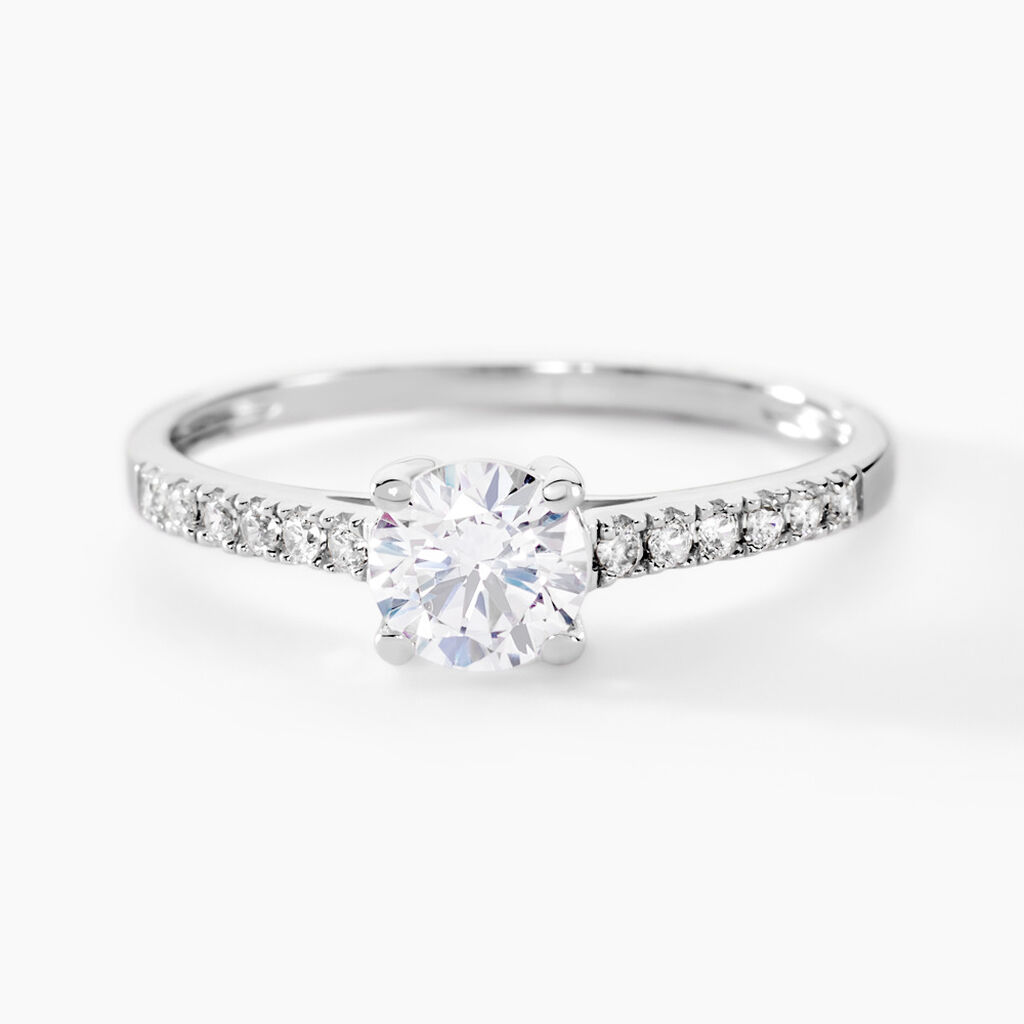 Bague Manon Or Blanc Oxyde De Zirconium - Solitaires Femme | Marc Orian