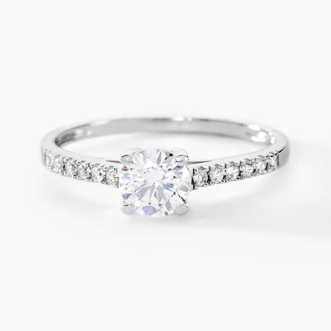 Bague Manon Or Blanc Oxyde De Zirconium - Solitaires Femme | Marc Orian