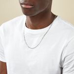 Collier Vivian Argent Blanc - Chaines Homme | Marc Orian