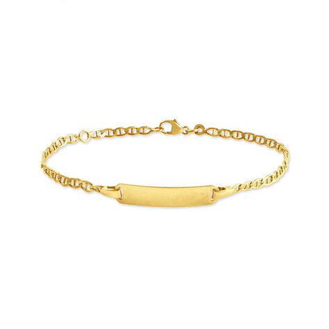 Bracelet Identité Fanelia Maille Marine Or Jaune - Gourmettes Enfant | Marc Orian