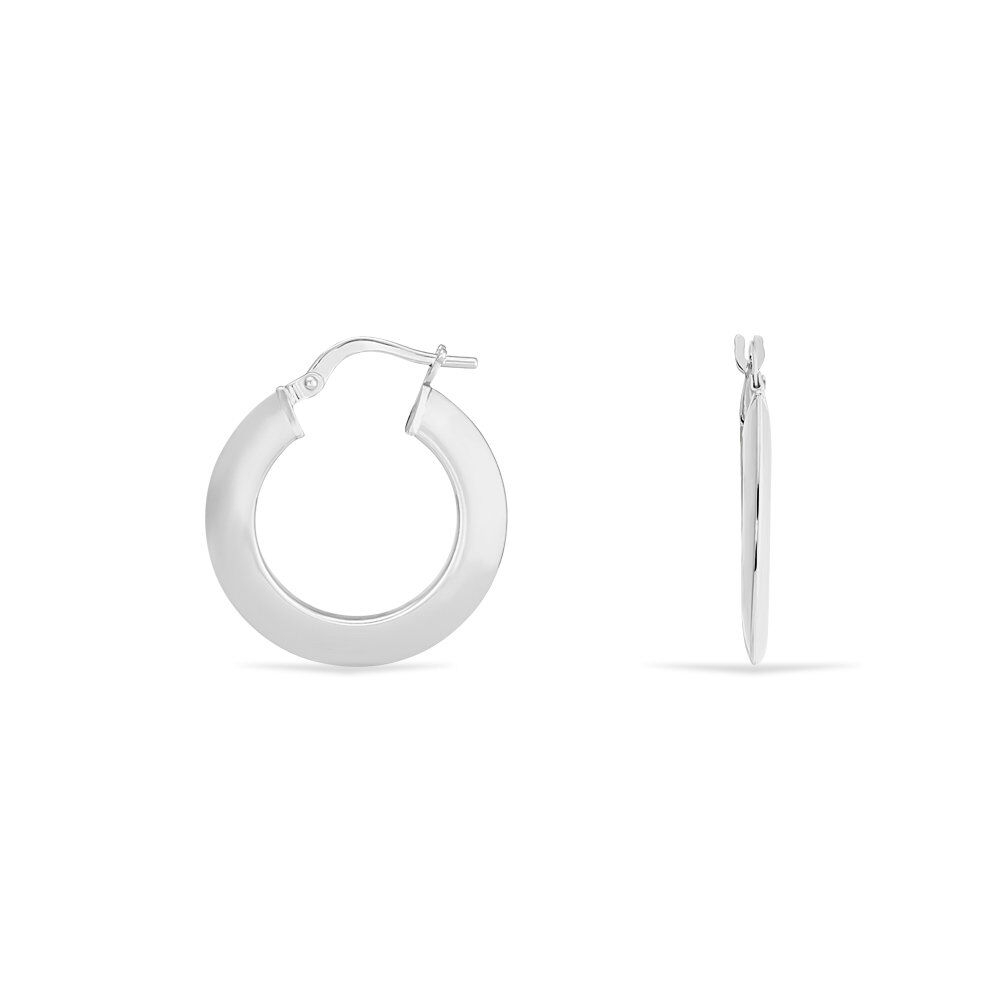 Créoles Argent Blanc Mila - Créoles Femme | Marc Orian