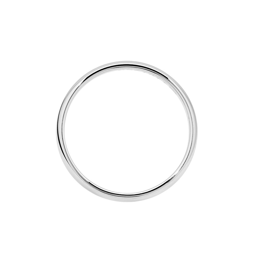 Alliance Annaic Ruban Plat Or Blanc - Alliances classiques Famille | Marc Orian