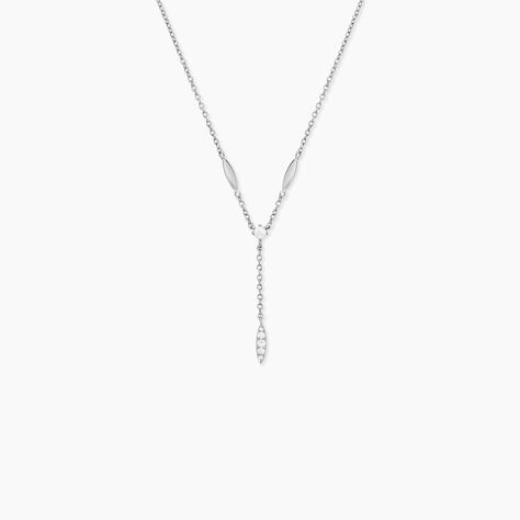 Collier Bormana Argent Blanc Oxyde De Zirconium - Colliers avec pierres Femme | Marc Orian