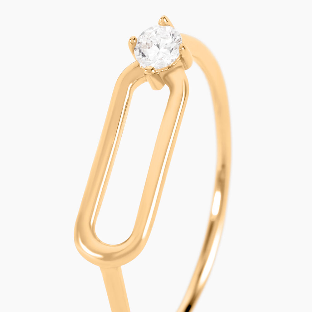 Bague Ellin Plaque Or Jaune Oxyde De Zirconium - Bijoux fantaisie Femme | Marc Orian