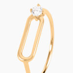 Bague Ellin Plaque Or Jaune Oxyde De Zirconium - Bijoux fantaisie Femme | Marc Orian