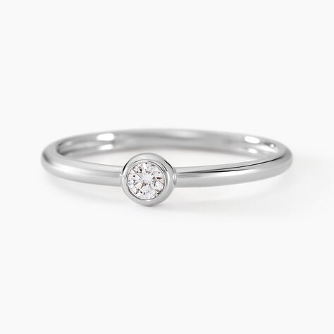 Bague Lysana Argent Blanc Diamant Synth&eacute;tique - Solitaires Femme | Marc Orian
