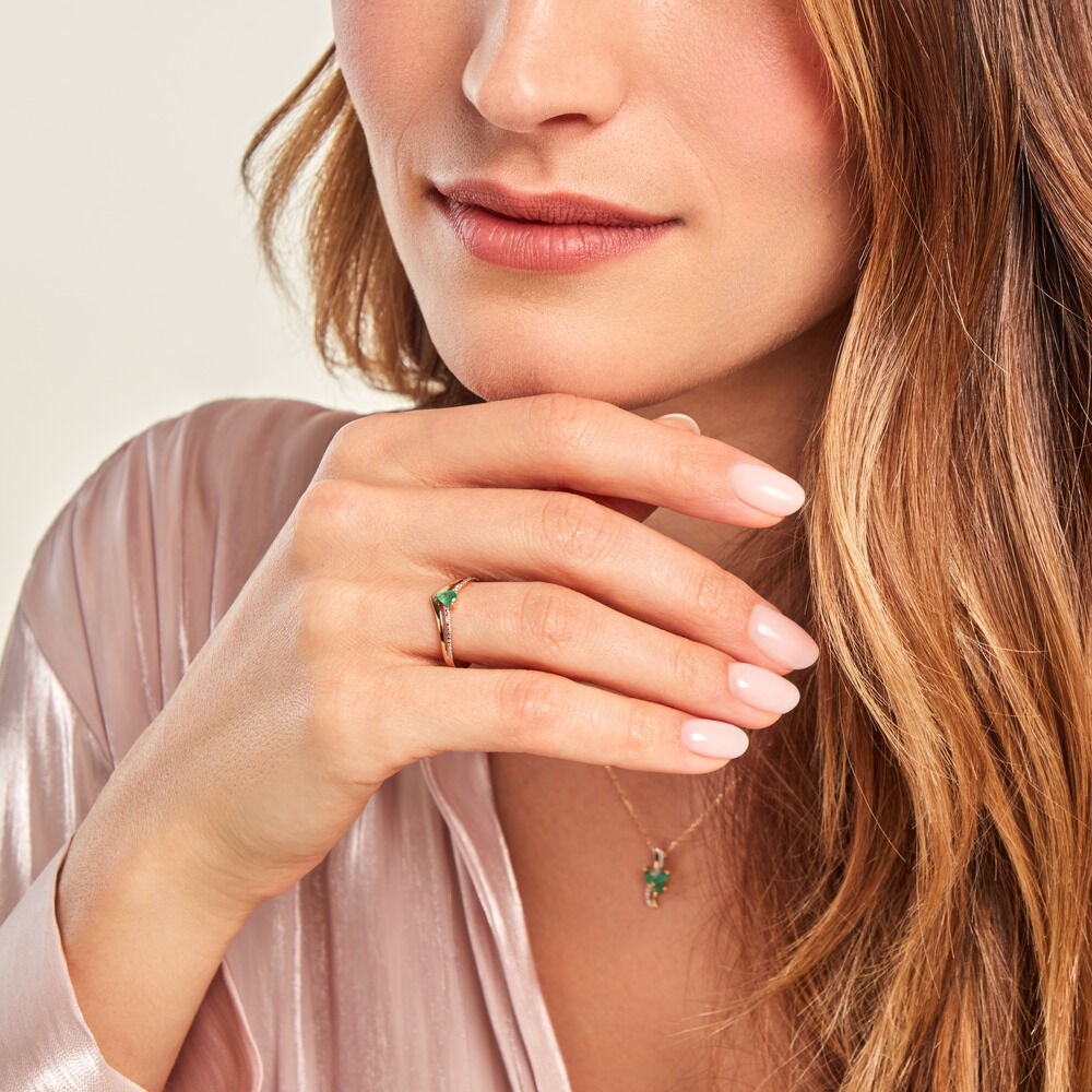 Bague Marjeta Or Jaune Emeraude Diamant - Bagues vintage Femme | Marc Orian