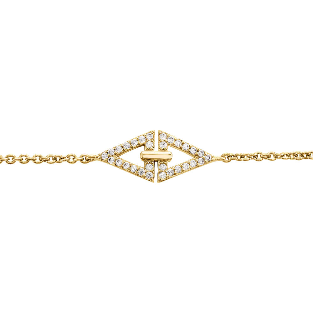 Bracelet Izia Plaqué Or Jaune Oxydes De Zirconium - Bracelets chaînes Femme | Marc Orian