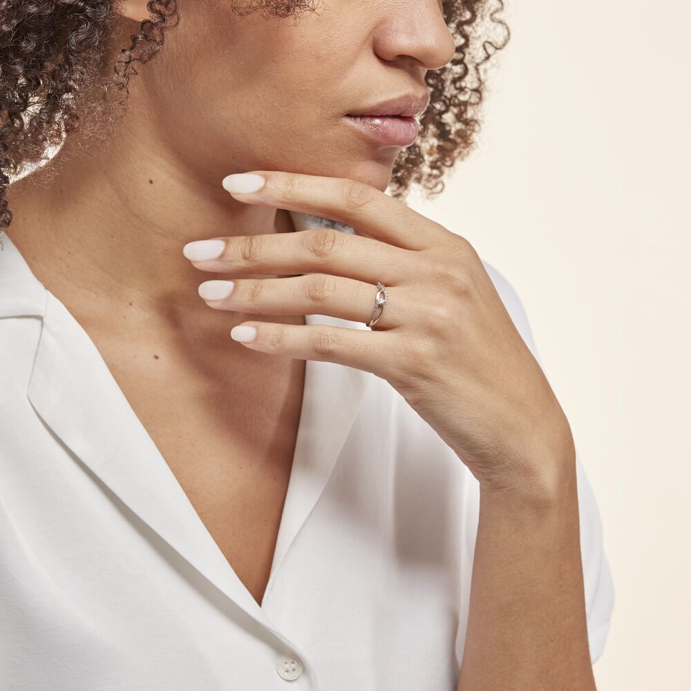 Bague Osanna Or Blanc Diamant - Bagues pierres précieuses Femme | Marc Orian