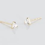 Boucles D'oreilles Puces Achilee Or Jaune Oxyde - Puces Femme | Marc Orian