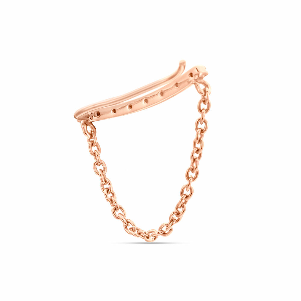 Bijou D'oreille Unitaire Klava Argent Rose Oxyde De Zirconium - Piercings d'oreilles Femme | Marc Orian