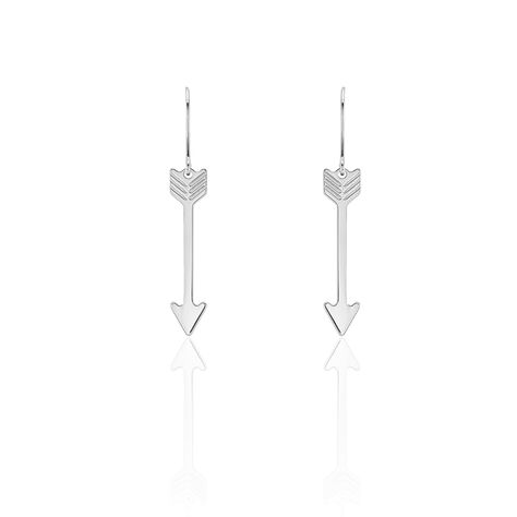 Boucles D'oreilles Pendantes Shaneze Argent Blanc - Pendantes Femme | Marc Orian
