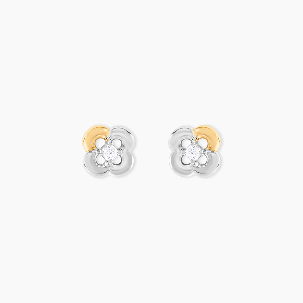 Boucles D'Oreilles Puces Or Jaune Oxyde De Zirconium - Puces Femme | Marc Orian