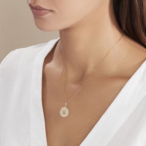 Pendentif Ange Rond Or Jaune - Pendentifs Famille | Marc Orian