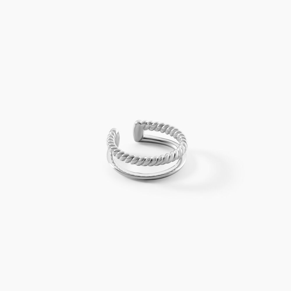 Bijoux D'Oreilles Poly Argent Blanc - Piercings d'oreilles Femme | Marc Orian