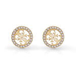 Boucles D'Oreilles Puces Guess Studs Party Acier Jaune Oxyde De Zirconium - Puces Femme | Marc Orian