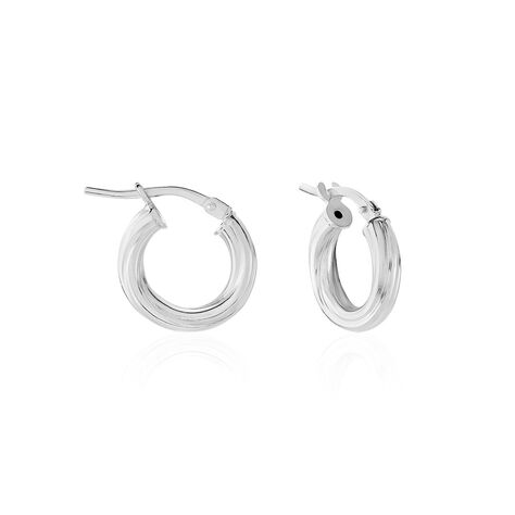 Créoles Maia Argent Blanc - Créoles Femme | Marc Orian