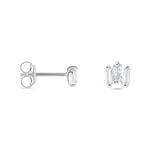 Boucles D'oreilles Puces Adria Argent Blanc Oxyde De Zirconium - Puces Femme | Marc Orian