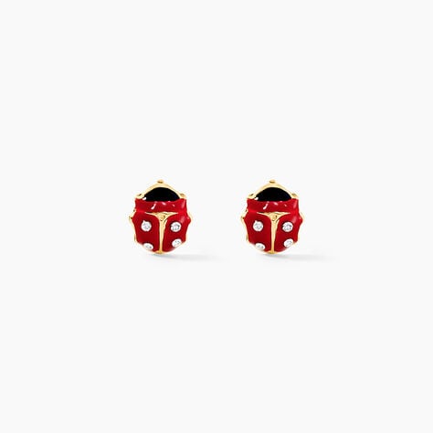 Boucles D'oreilles Puces Deena Or Jaune Oxyde De Zirconium - Puces Enfant | Marc Orian