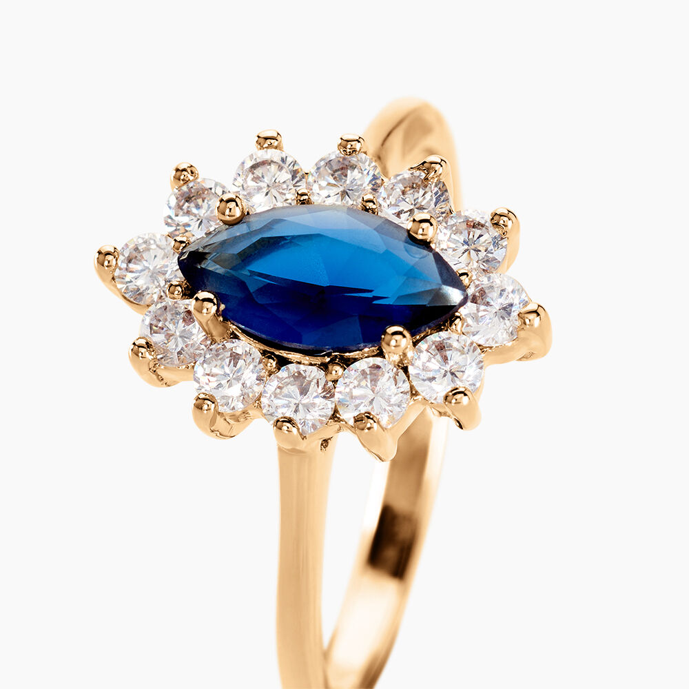 Bague Lisea Plaqué Or Jaune Verre Et Oxyde De Zirconium - Bagues de promesse Femme | Marc Orian