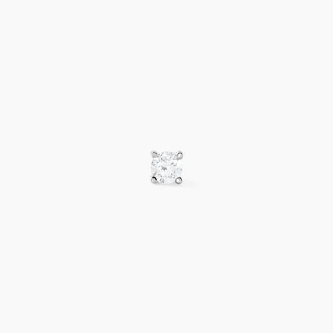 Boucle D'oreille Puce Unitaire Victoria Or Blanc Diamant - Puces Famille | Marc Orian