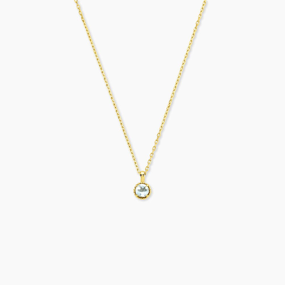 Collier Poem Argent Jaune Topaze Bleu Sky - Colliers avec pierres Femme | Marc Orian