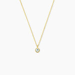 Collier Poem Argent Jaune Topaze Bleu Sky - Colliers avec pierres Femme | Marc Orian